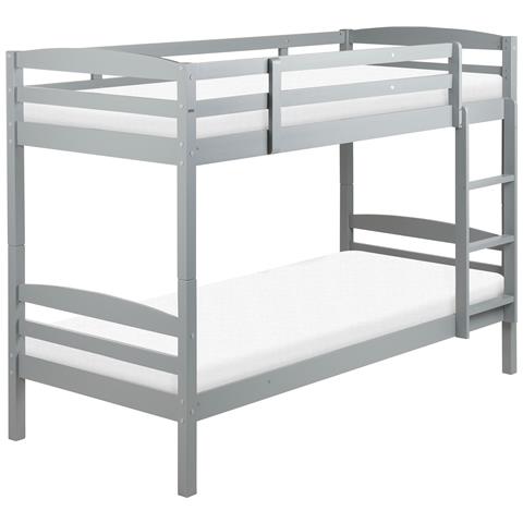 Letto A Castello Legno Grigio 90 X 200 Cm Regat - Foto 8