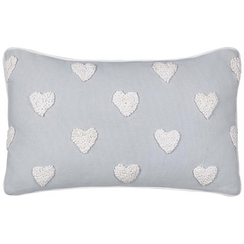 Cuscino Decorativo Gazania Cotone 30 X 50 Cm Ricamato Grigio Chiaro - Foto 6