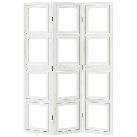 Divisorio Ambienti 3pannelli Bianco Legno Massello Di Paulownia - Foto 9