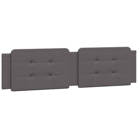 Cuscino Testiera Grigio 200 Cm In Similpelle - Foto 2