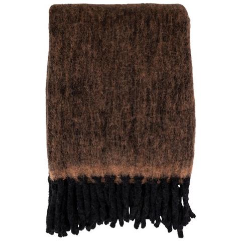 Plaid Carmel - Marrone - Lana - 170x130x0,5 Cm - Foto 1