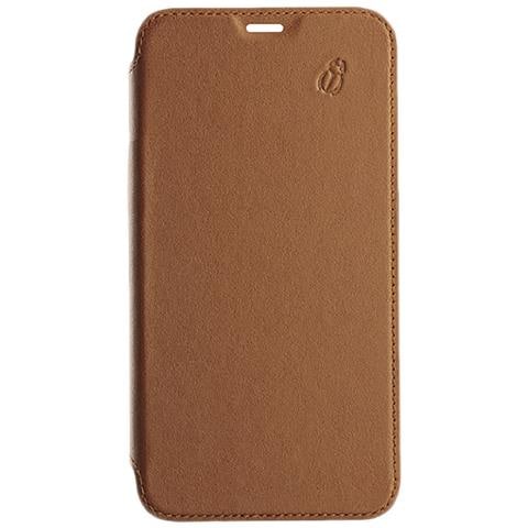 Custodia Per Iphone 11 Pro In Pelle Con Retro Trasparente E Portacarte, Marrone Chiaro - Foto 1