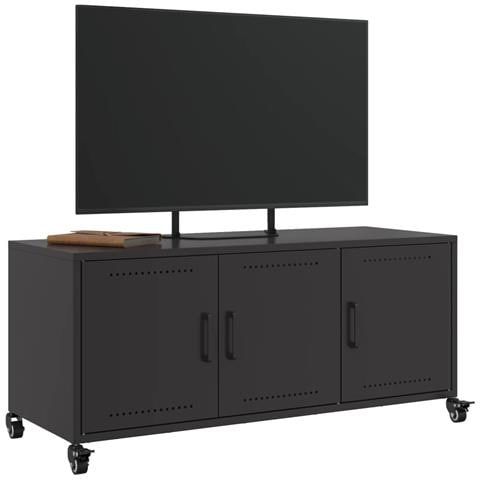 Mobile TV Nero 100,5x39x43,5 cm in Acciaio - Foto 10