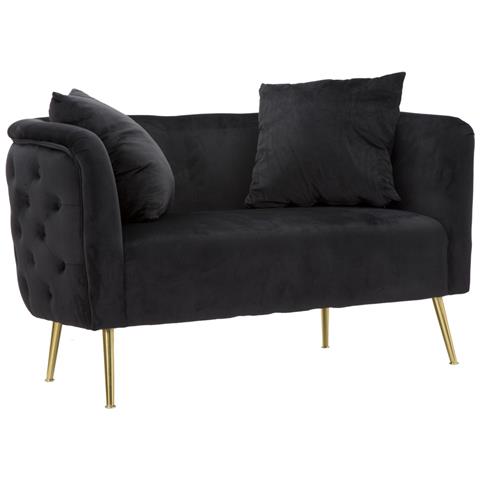 Divanetto Bucarest Nero Cm 127x74x71 - Foto 1