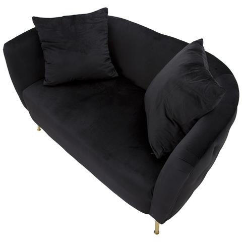 Divanetto Bucarest Nero Cm 127x74x71 - Foto 5