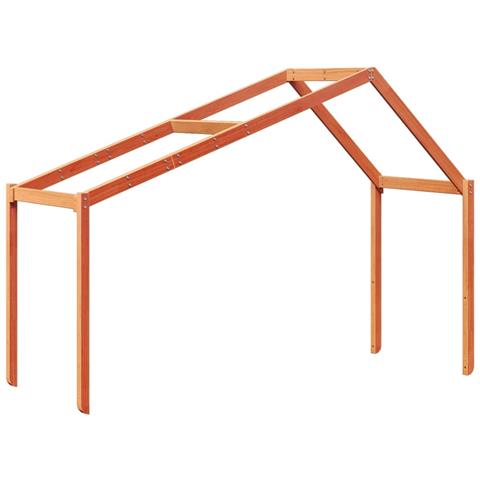 Tetto Letto Bambini Marrone Cera 213x85,5x144,5cm Massello Pino - Foto 2