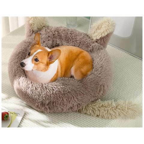 Morbido Letto In Peluche Per Animali Domestici 20 X 50 Cm Beige - Foto 2