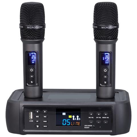Set Microfono Wireless Con Tecnologia Anti-larsen Dsp Black - Foto 1