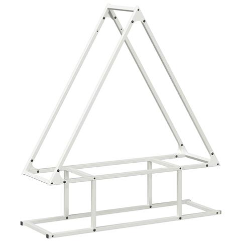 Rastrelliera per Legna da Ardere Bianca 80x25x90 cm - Foto 1