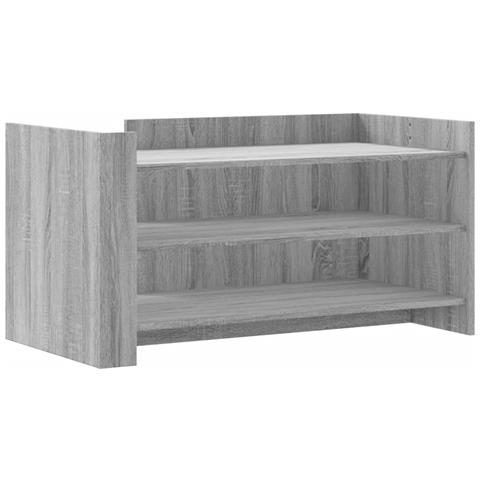 Tavolino Salotto Grigio Sonoma 100x50x50 Cm Legno Multistrato - Foto 2