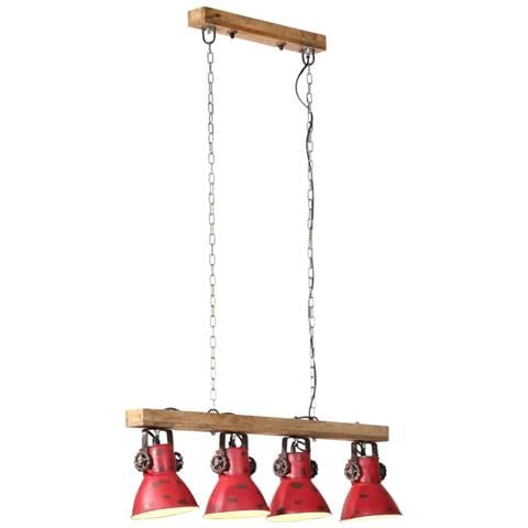 Lampada Da Soffitto 25 W Rosso Anticato 90x24x111 Cm E27 - Foto 1
