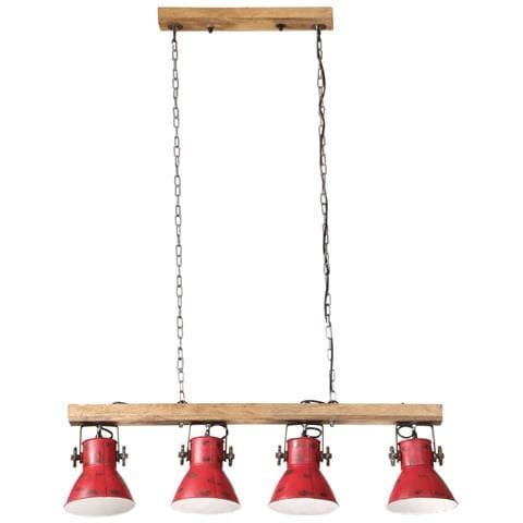 Lampada Da Soffitto 25 W Rosso Anticato 90x24x111 Cm E27 - Foto 3