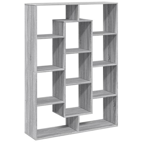 Libreria Grigio Sonoma 102x29x143 Cm In Legno Multistrato - Foto 2