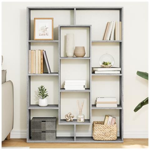 Libreria Grigio Sonoma 102x29x143 Cm In Legno Multistrato - Foto 1
