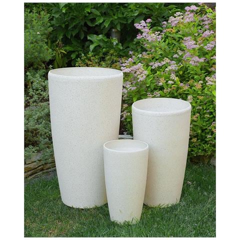 Set Di 2 Vasi Per Piante Abdera 31 Cm Beige Chiaro - Foto 1