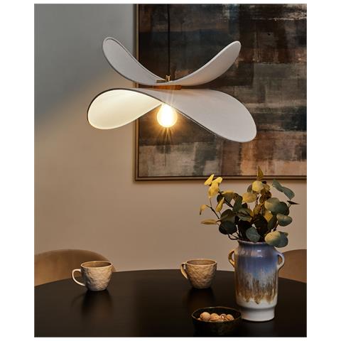 Lampadario Mascota Lino Grigio Chiaro - Foto 1