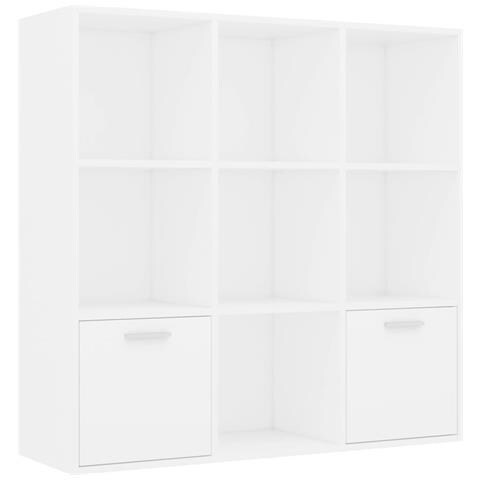 Lusso Casadino -  Libreria Bianca 98x30x98 Cm In Legno Multistrato - Foto 1