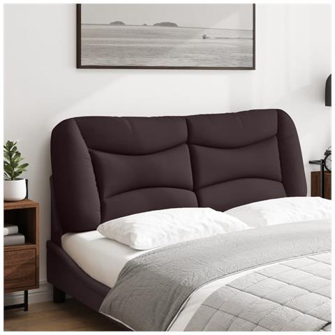 Lusso Casadino -  Cuscino Testiera Hvar Marrone Scuro 140 Cm In Tessuto - Foto 2