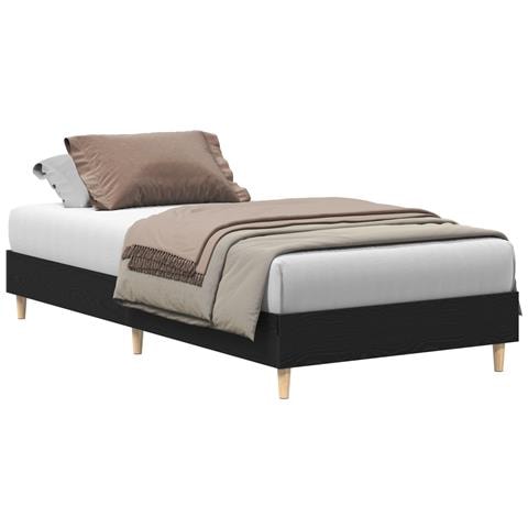 Struttura del Letto  120x200 cm Nero Rovere Finto - Foto 1