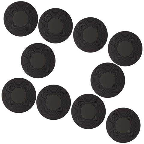 Sottobicchieri In Silicone A Forma Di Disco In Vinile - Set Da 10, Antiscivolo E Resistenti Al Calore - Foto 1