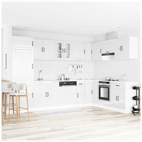 Mobile da cucina con porta Lucca 2 pcs Bianco 80 x 46 x 81.5 cm - Foto 2