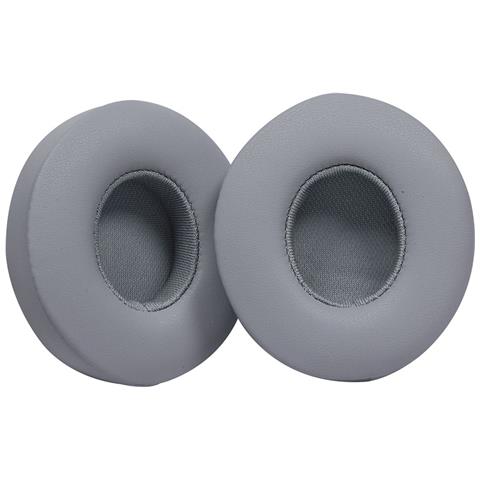 2 Cuscinetti Auricolari Di Ricambio In Pelle Proteica Compatibili Con Cuffie Beats Solo 2 E Solo 3 Grey - Foto 1
