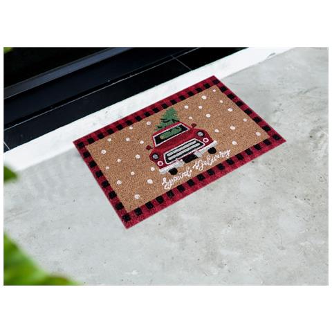 Zerbino Natale Cocco Ingresso Casa Esterno Antiscivolo Natalizio Fortuna Pick Up - Foto 1