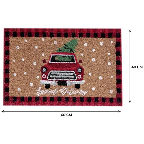 Zerbino Natale Cocco Ingresso Casa Esterno Antiscivolo Natalizio Fortuna Pick Up - Foto 5