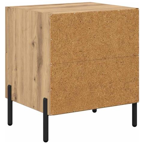 Armadio da Notte 2 pcs rovere artigianale 40 x 35 x 47,5 cm - Foto 9