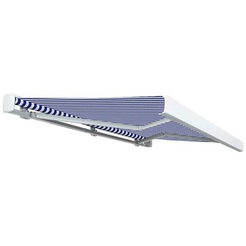 Lusso Casadino -  Tenda A Cassonetto Motorizzata 450x300 Cm Blu E Bianco - Foto 2