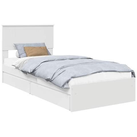 Letto con Contenitore Bianco 90 x 200 cm Legno multistrato - Foto 1