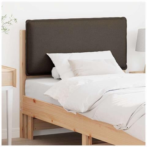 Testiera imbottita Grigio Naturale e Chiaro 80 cm Pino massello - Foto 2