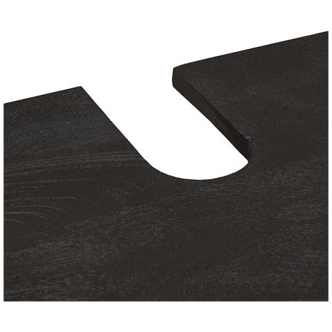 Set di Armadi da Bagno 3 pcs Nero Legno di mango massello - Foto 9