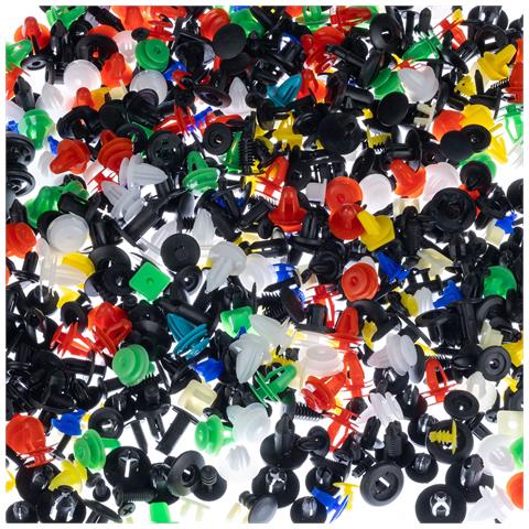 Set Di Rivetti Universali Per Auto - 1000 Pezzi | Materiale Plastico, Multicolore, Lunghezza 1-4 Cm | Per Interni, Carrozzeria, Tuning - Foto 1