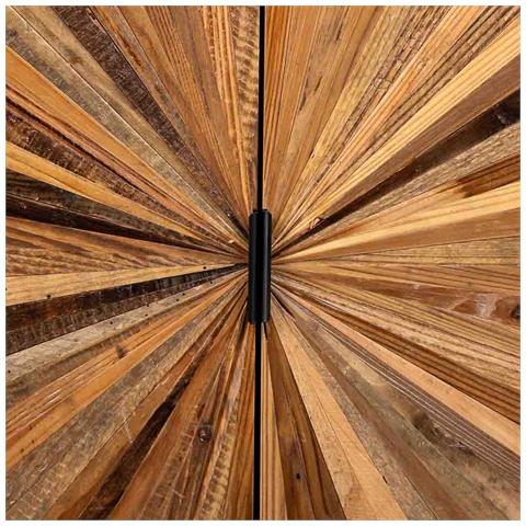 Credenza In Legno E Metallo A 2 Ante Marrone 80x37x101 - Foto 7