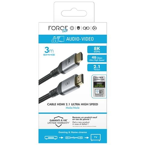 Cavo Hdmi Maschio A Hdmi Maschio Ultra High Speed 8k Design Intrecciato 3m, Nero - Foto 5