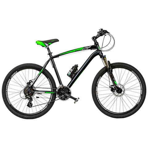 Bici Misura 26 Uomo Mountain Bike Linea Kuster Cambio 21v Mtb Kr26-d In Alluminio Forcella Ammortizzata Doppio Freno A Disco - 46 Nero Verde Verde Fluo Opaco - Foto 1