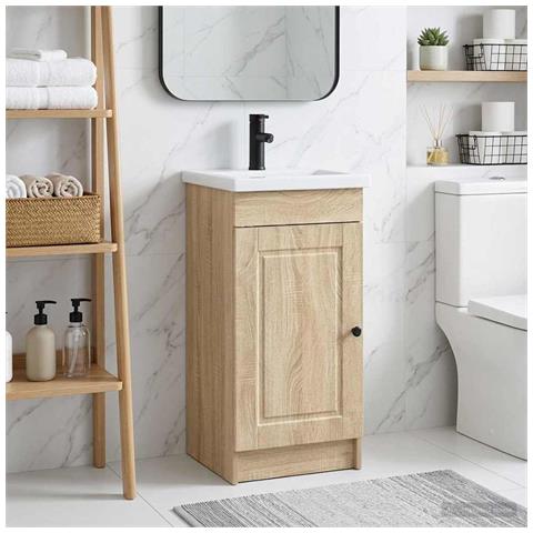 Mobile da bagno con lavabo Rovere Sonoma 42 x 40 x 84,5 cm - Foto 2