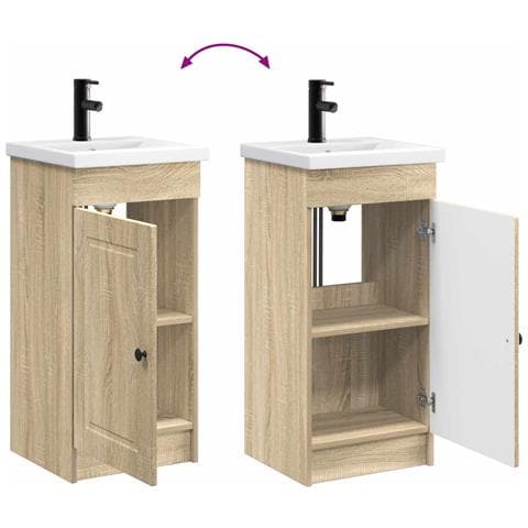 Mobile da bagno con lavabo Rovere Sonoma 42 x 40 x 84,5 cm - Foto 9