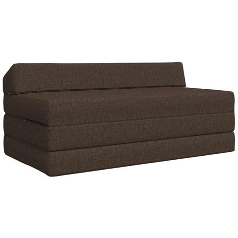 Divano Letto Pieghevole Tortora 120 x 60 x 49 cm Tessuto - Foto 1
