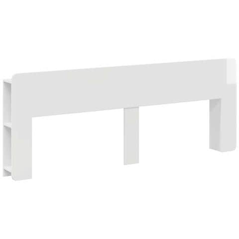Testata del letto Bianco Lucido Legno ingegnerizzato - Foto 1