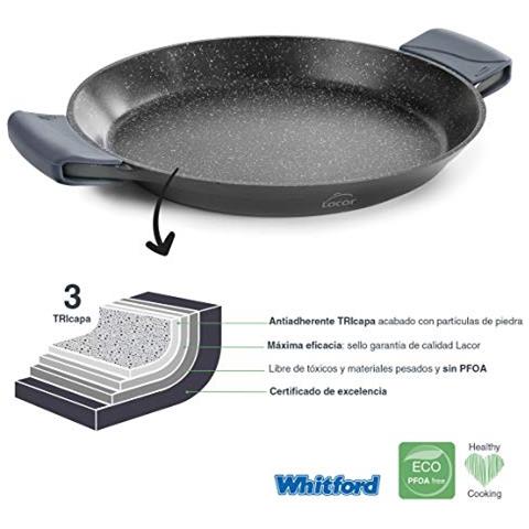 25440 Padella per paella con manici in silicone, rivestimento antiaderente, - Foto 3