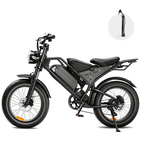 Bicicletta Elettrica Adulti DK400 Pro 20'' Fat Tire Batteria Rimovibile 48V 18Ah 250W Shimano 7 Velocità 25km /h Autonomia 40-70km Display LCD Freni Idraulici Fat Bike per Città e Fuoristrada - Foto 7