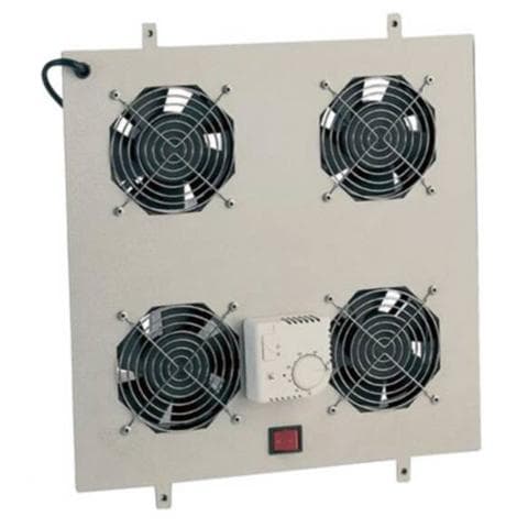 Kit 4 Ventole Con Termostato Colore Grigio Chiaro Per Armadi Linea Server - Foto 1