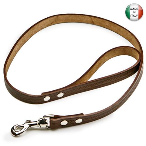 Guinzaglio in cuoio extra stampato a treccia 110x1,5 cm colori assortiti - Foto 1