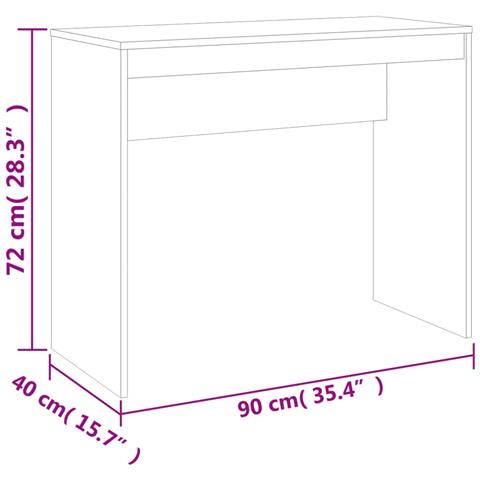 Scrivania Rovere Sonoma 90x40x72 cm in Legno Multistrato - Foto 6
