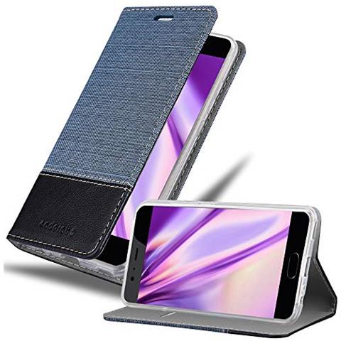 Custodia Compatibile Con Huawei P10 Plus In Blu Scuro Nero - Coperchio Protettiva Con Chiusura Magnetica, Funzione Stand E Tasca Per Le Carte - Foto 1