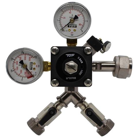 Riduttore Di Pressione Regolatore Di Pressione - Co2 Per Spillatore Birra 3bar 2 Tubi - Foto 4
