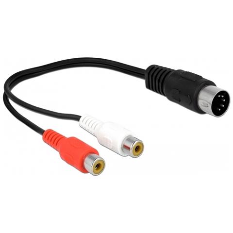 85835 cavo audio 0,2 m 5-pin DIN 2 x RCA Nero - Foto 1