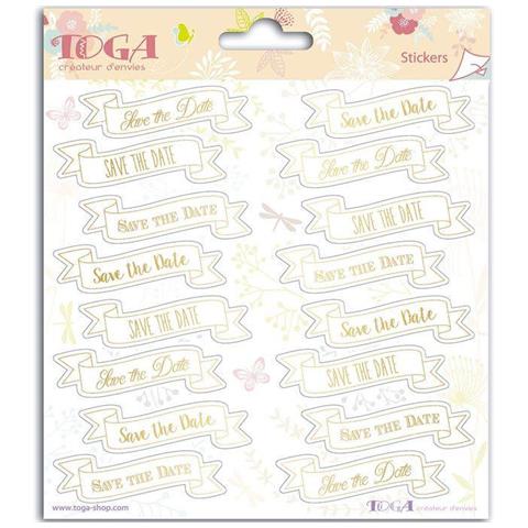 Adesivi Matrimonio Save The Date - 15 X 15 Cm - Foto 1